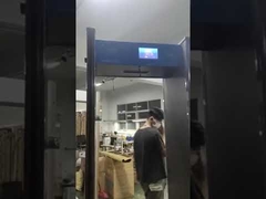 Fast Pass Door Frame Metal Detector , Walk Through Temperature Scanner Voice Alarm